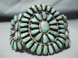 Spectacular Vintage Native American Navajo Royston Turquoise Sterling Silver Bracelet Old-Nativo Arts
