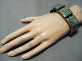 Newsworthy Vintage Navajo Turquoise Sterling Silver Bracelet Native American Old-Nativo Arts
