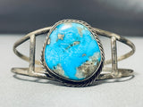 Marvelous Vintage Native American Navajo Morenci Turquoise Sterling Silver Bracelet-Nativo Arts