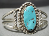 Amazing Vintage Native American Navajo Ray Buck Turquoise Sterling Silver Bracelet Old-Nativo Arts