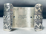 Phenomenal San Felipe Signed 8 Turquoise Sterling Silver Gigantic Bracelet-Nativo Arts