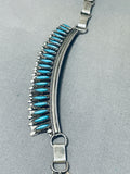 Jake Yazzie Important Vintage Native American Navajo Turquoise Sterling Silver Necklace-Nativo Arts