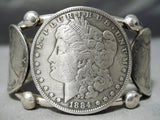 Heavy Thick Coin Native American Sterling Silver Coin Bracelet-Nativo Arts