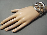 Expressive Vintage Navajo Sterling Silver Bracelet Native American Old-Nativo Arts