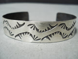 Exceptional Vintage Navajo Sterling Silver Bracelet Native American Old-Nativo Arts