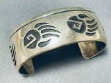 Astonishing Native American Navajo Sterling Silver Bracelet Signed-Nativo Arts