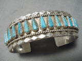Wonderful Vintage Native American Navajo Turquoise Sterling Silver Bracelet-Nativo Arts