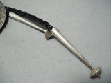 Historical Native American Navajo Radio Station Vintage Native American Navajo Sterling Silver Bolo Tie-Nativo Arts