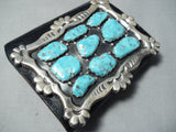 One Of The Biggest Best Vintage Native American Navajo Turquoise Sterling Silver Ketoh Bracelet-Nativo Arts