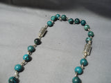 One Of The Best Ever Vintage Native American Navajo Turquoise Sterling Silver Rosary Catholic-Nativo Arts