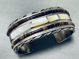 Native American Very Rare Vintage Navajo Heishi Shell Sterling Silver Bracelet-Nativo Arts