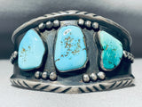 Authentic Vintage Native American Navajo Turquoise Sterling Silver Bracelet-Nativo Arts