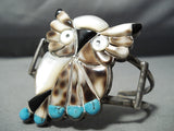 One Of The Most Unique Vintage Native American Zuni Turquoise Sterling Silver Owl Bracelet-Nativo Arts