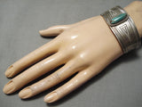 Native American Amazing Vintage Royston Turquoise Sterling Silver Bracelet Old-Nativo Arts