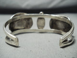 Stunning Vintage Native American Navajo Turquoise Leaf Sterling Silver Bracelet-Nativo Arts