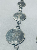 Rare Old Coin Vintage Native American Sterling Silver Necklace-Nativo Arts
