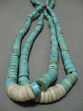 Incredible Vintage Native American Navajo Green Turquoise Sterling Silver Necklace-Nativo Arts
