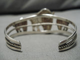 Intricate!! Vintage Native American Navajo Buffalo Love Sterling Silver Bracelet Old-Nativo Arts