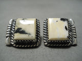 Striking Vintage Navajo Betty Smith Sterling Silver Native American Earrings-Nativo Arts