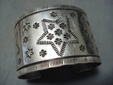 Fabulous Vintage Navajo Native American Sterling Silver Stars Bracelet-Nativo Arts