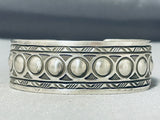 Native American Amazing Vintage Choctaw Sterling Silver Bracelet Signed S. Willis-Nativo Arts
