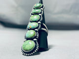 The Tallest Vintage Native American Navajo Damale Turquoise Sterling Silver Ring-Nativo Arts