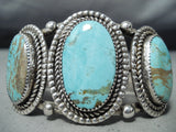 Important Verdy Jake Vintage Native American Navajo #8 Turquoise Sterling Silver Bracelet-Nativo Arts
