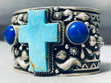 Important Best Al Jake (d) Vintage Native American Navajo Turquoise Sterling Silver Bracelet-Nativo Arts