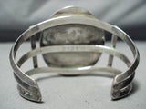 Huge Vintage Native American Navajo Domed Bisbee Turquoise Sterling Silver Bracelet Old-Nativo Arts