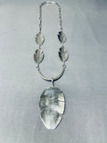 Native American Important Vintage Ben Begaye (d.) Sterling Silver Feather Necklace-Nativo Arts