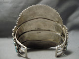 Best Vintage Native American Navajo Larry Moses Begay Turquoise Sterling Silver Bracelet-Nativo Arts