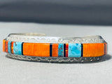 Vibrant Native American Navajo Turquoise Sterling Silver Bracelet Signed-Nativo Arts