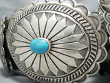 Important Yellowhorse Vintage Native American Navajo Turquoise Sterling Silver Concho Belt-Nativo Arts