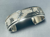 Sorrowful Mysteries Vintage Native American Navajo Sterling Silver Christian Bracelet-Nativo Arts