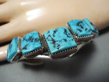 Fascinating Native American Navajo Sleeping Beauty Turquoise Sterling Silver Bracelet-Nativo Arts