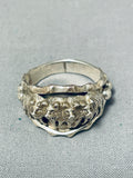 Pack Of Wolves Native American Navajo Sterling Silver Thicker Ring-Nativo Arts