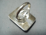 Awesome Vintage Navajo Native American Huge Kingman Sterling Silver Ring-Nativo Arts