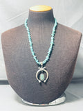 Native American Unbelievable Vintage Santo Domingo Spiderweb Turquoise Sterling Silver Necklace-Nativo Arts