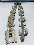 Authentic Hand Tooled Vintage Native American Navajo Sterling Silver Turquoise Concho Belt-Nativo Arts