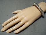 Authentic Wire Orville Tsinnie Vintage Native American Navajo Sterling Silver Bracelet-Nativo Arts