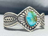 Native American Important Amy Natural Royston Turquoise Sterling Silver Bracelet-Nativo Arts