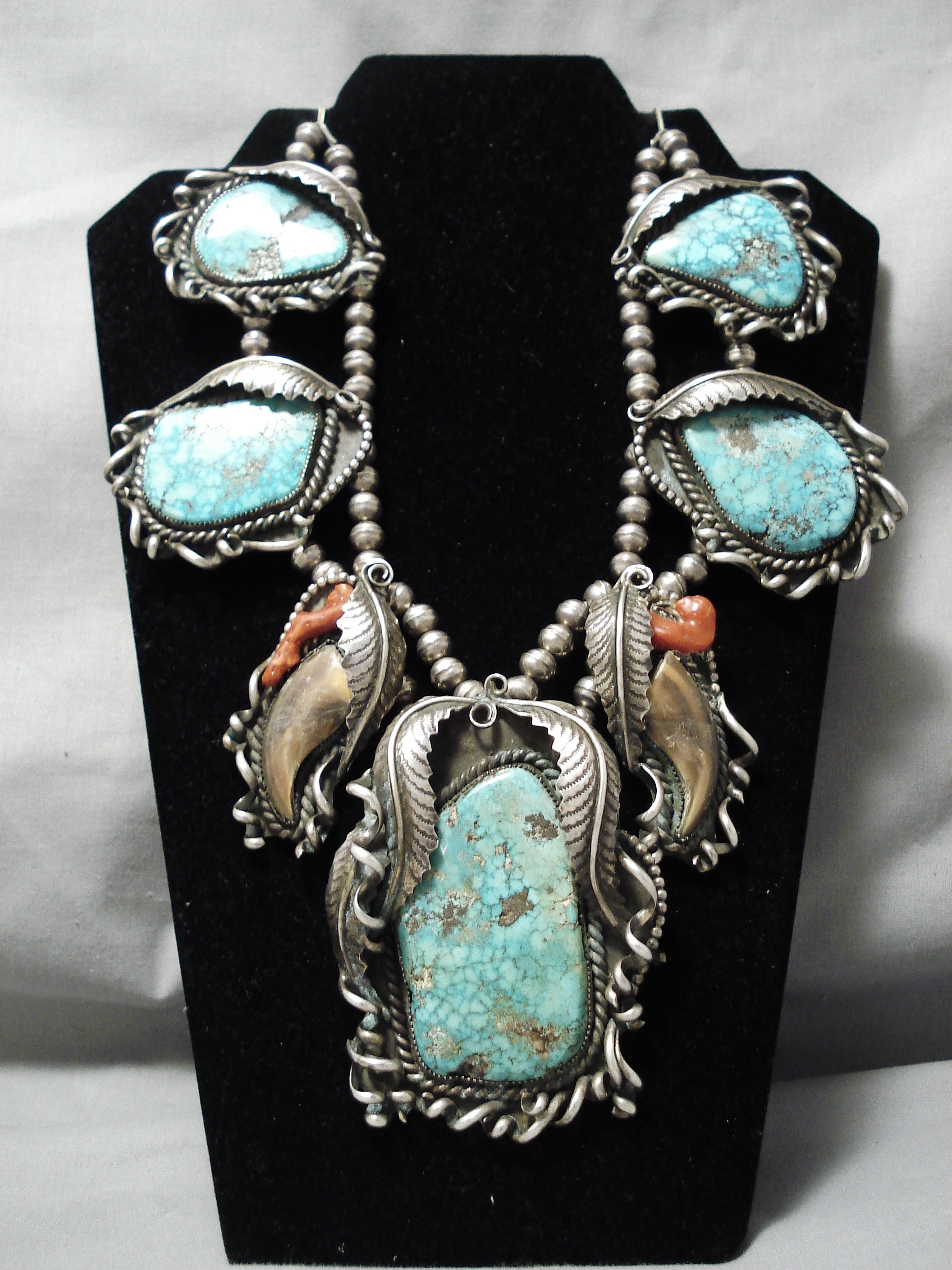 One Of The Biggest Best Vintage Native American Navajo Turquoise