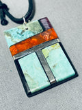 Native American Fascinating Santo Domingo Turquoise Inlay Sterling Silver Necklace-Nativo Arts