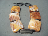 Unique Navajo Native American Spiny Oyster Sterling Silver Bracelet-Nativo Arts