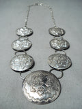 Tsosie Vintage Navajo Sterling Silver Necklace Native American Old-Nativo Arts