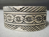 Amazing Vintage Navajo Sterling Silver Huge Bracelet Native American-Nativo Arts