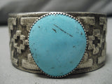 Important San Felipe Blue Jay Turquoise Sterling Silver Bracelet-Nativo Arts