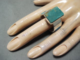 Exceptional Vintage Native American Navajo Royston Turquoise Sterling Silver Ring Old-Nativo Arts