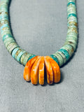 Native American Fabulous Vintage Santo Domingo Turquoise Sterling Silver Necklace-Nativo Arts