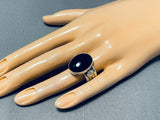 Authentic Ben Begaye Exquisite Native American Navajo Black Onyx Sterling Silver Ring-Nativo Arts